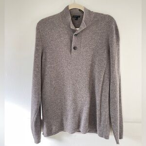 Theory 100% Cashmere Pullover Button Sweater